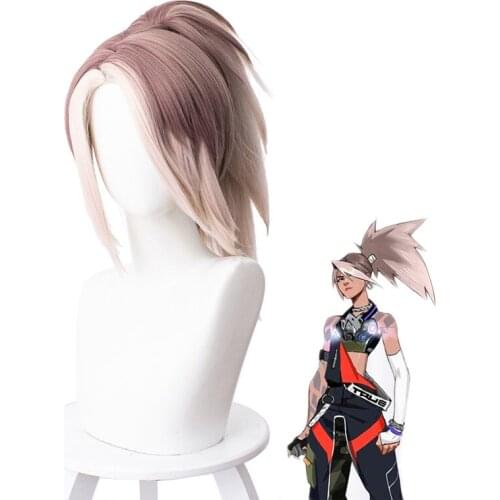 True Damage Akali Cosplay Wig Women Ponytail Wigs Cosplay Costume Heat Resistant Synthetic Hair