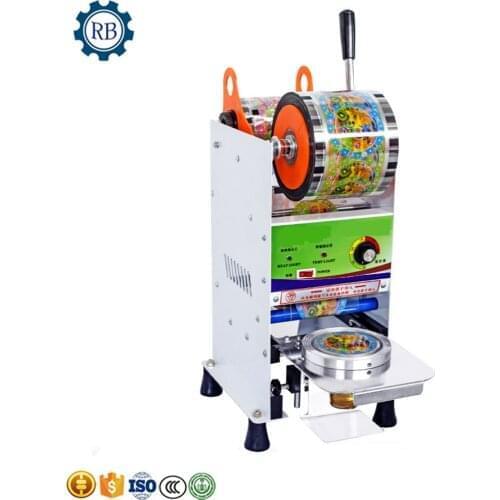 90/95mm Fully Automatic Paper Plastic Film Bubble Milk Tea Boba Cup Sealer Sealing Machine with max 20mm height