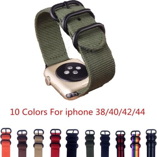 Watchband For Apple Watch Band 42mm 44mm Nylon NATO Sport Strap 38mm 40mm iWatch Bands Accessories Bracelet Series 4 321