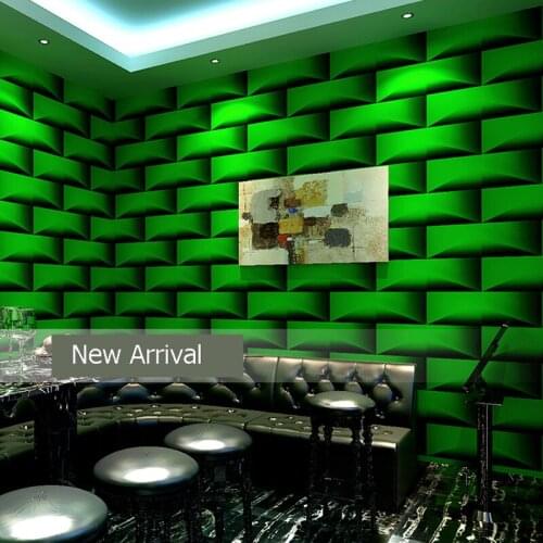 Luxury 3d Brick Stone Effect Wallpaper Teal Turquoise Purple ktv Room Bar Night Club Wallpapers Waterproof PVC Wall Paper P109