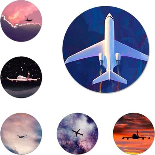 Aircraft Airplane fly travel cloud Plane Icons Pins Badge Decoration Brooches Metal Badges For Clothes Backpack Decoration