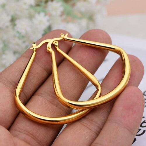 Annayoyo Gold Color Earrings for Women Earrings Girl Jewelry Arab Africa Earrings Middle East Gift