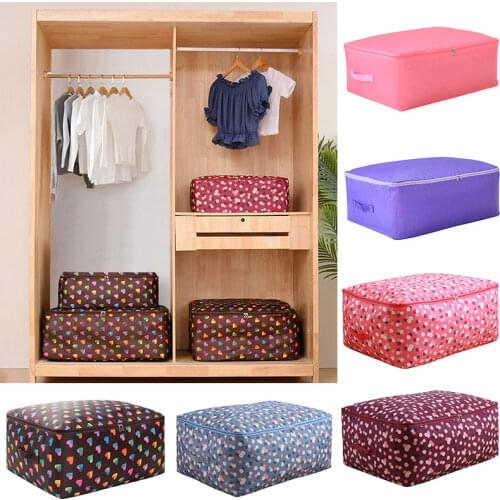Oxford Cloth Foldable Clothes Quilt Storage Bags Portable Wardrobe Organizer Dust And Mildew Packing Bag Bedding Container