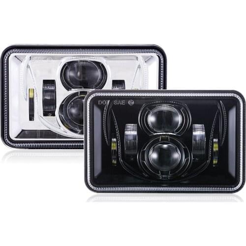 DOT 4x6 Inch LED Headlights sealed Beam Rectangle headlights replacement for Peterbil Kenworth Freightinger Ford Probe Chevrolet