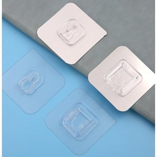 10x Double-Sided Adhesive Wall Hooks Hanger Strong Transparent Suction Cup Wall Holder For Kitchen dubbelzijdig klevende haken