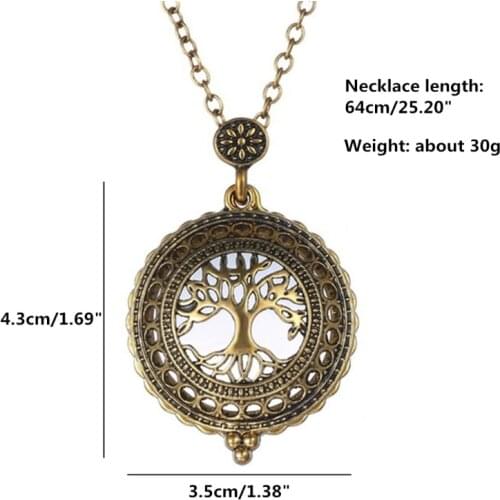 Vintage Chain Magnifying Glass Hot Necklace Pendant Grandma Gift Metal Antique Magnifier Au03 21 Dropshipping