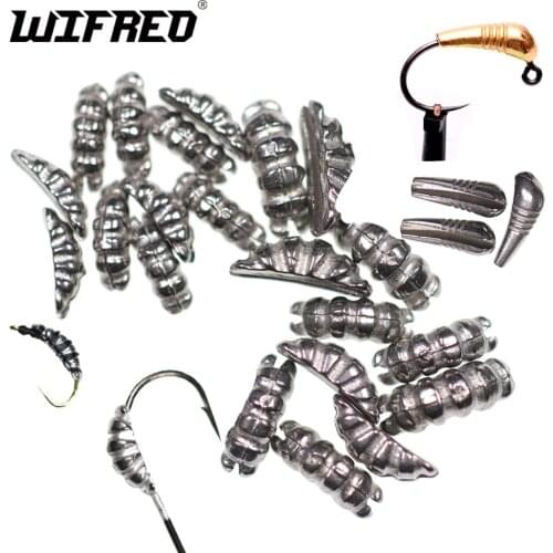 Wifreo 50PCS Raw Color XS S M L Tungsten Scud Back / Shrimp Body / Scud Shell Fast Sinking Fly Tying Weight Trout Fly Fishing