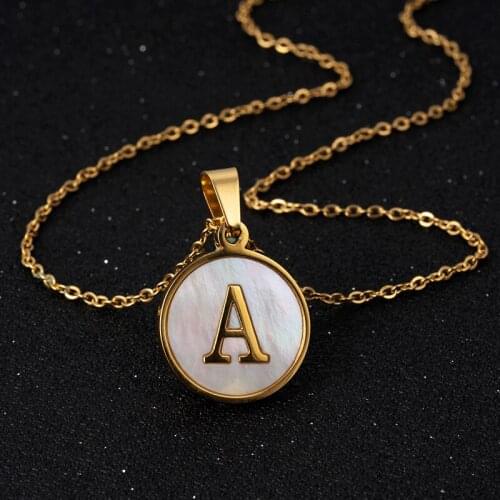 Top Quality Women Girls Initial Letter Necklace Gold 26 Letters Charm Necklaces Pendants Copper CZ Jewelry Personal Necklace