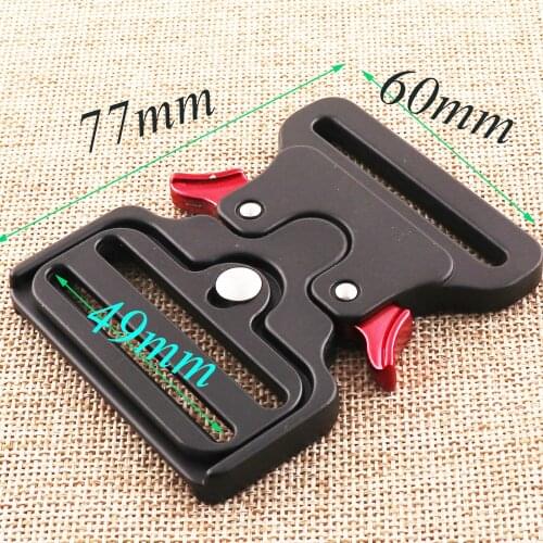 2" Black Metal Release BUCKLE Clutch Closure Bag Turn Lock Backpack Buckle Craft Clasp Seat Belt Suitcases Buckle 50mm