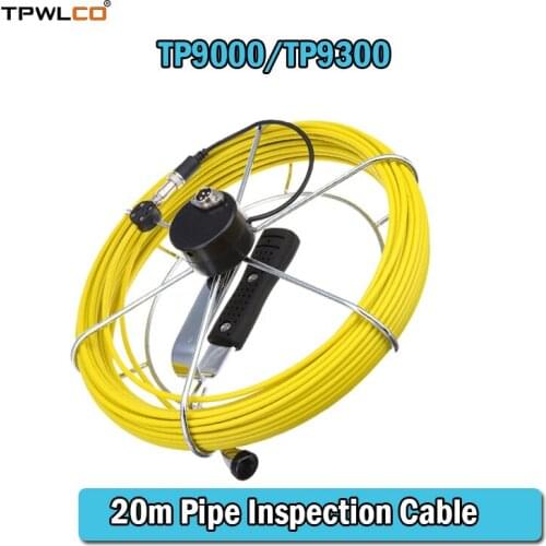 20m Fiberglass Pipe Inspection Cable Wheel For Pipeline Video Inspection Camera System Repair Replacement
