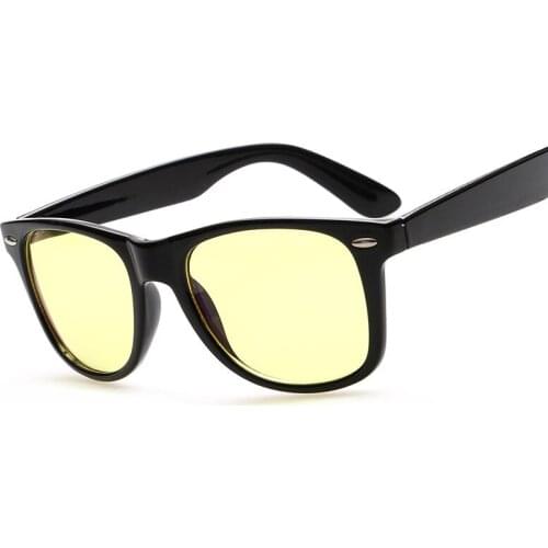 Brightzone 2017 Fashion Eye Glasses Frames for Men Yellow Lens High Quality Full Rim Glasses for Women Solid Glasses Frame