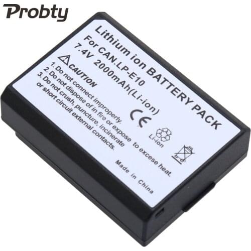 Probty 7.4v LP-E10 LP E10 LPE10 Camera Battery For Canon EOS100D EOS1200D Kiss X50 X70 Rebel T3 T5