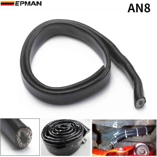 AN8 Vulcan Fire Sleeve Fire Braid Flame Shield Black 1/2X1M ID:13MM For BMW E39 5 series Facelift 2000-2003 EP-FHGAN8