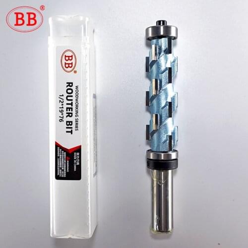 BB Router Bit Bearing Spiral Trimming Tool Woodworking 1/2 Diameter 19mm Carbide CNC Milling Cutter
