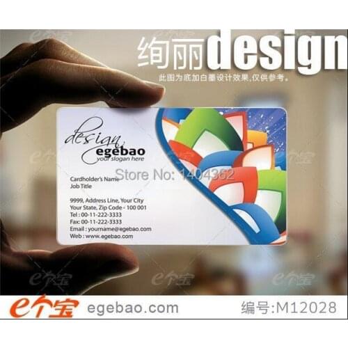 Free design waterproof frost credit card Custom business cards visit card printing transparent /Business Cards NO.2185