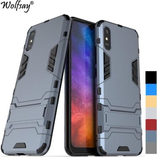 For Cover Xiaomi Redmi 9A Case Hybrid Stand Silicone Shockproof Armor Phone Case For Redmi 9A 9C 9 8A 7A 10X Cover For Redmi 9A