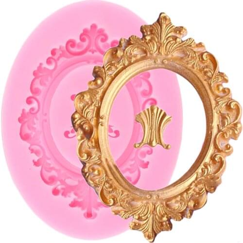 Flower Lace Frame Silicone Mold Cake Border Polymer Clay Candy Molds DIY Baking Chocolate Fondant Mould Cake Decorating Tools