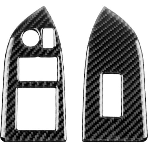 For Subaru BRZ Toyota 86 2013-2017 Real Carbon Fibre Car Window Lift Button Decorative Cover Trim Stickers Accessories
