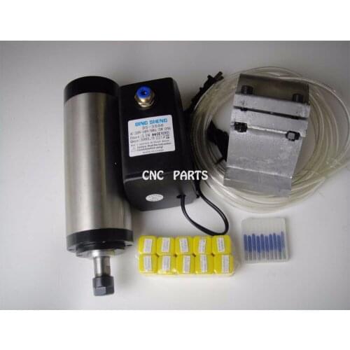 CNC milling spindle ER16 1.5KW water cooling spindle +water pump+water pipe+spindle support+ER16 collets+cnc engraving bits