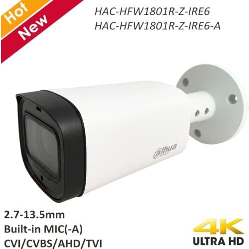 Dahua 4K HDCVI Camera 2.7-13.5mm Motorized lens Built-in MIC (-A) CVI CVBS AHD TVI Switchable Smart IR 60m CCTV Camera