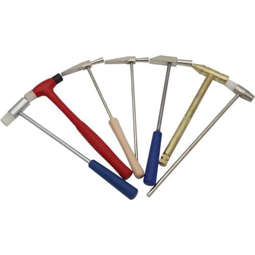 7 Sizes Mini Jewelry Hammer Handmade DIY Craft Tools Steel Cooper Iron Rubber Hammers For Jewelry Making Jewelry Watch Tools