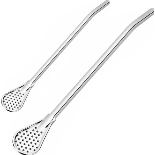 Washable Yerba Mate Tea Straws Stainless Steel Drinking Straw Bombilla Gourd Spoon Tea Filter Tea Tools Bar Accessories
