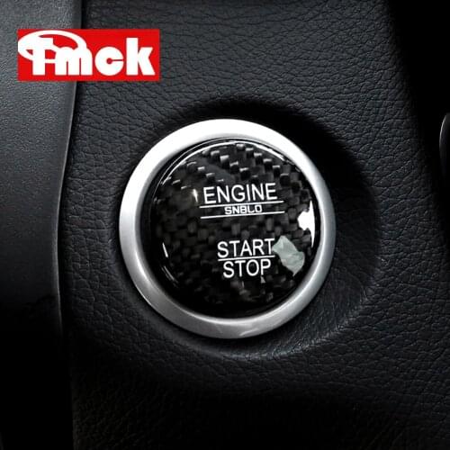 Real Carbon Fiber For Benz A B C GLC CLA GLA ML GL Class W176 W246 W205 X253 X156 Car Engine Start Stop Button Trim Ring Cover
