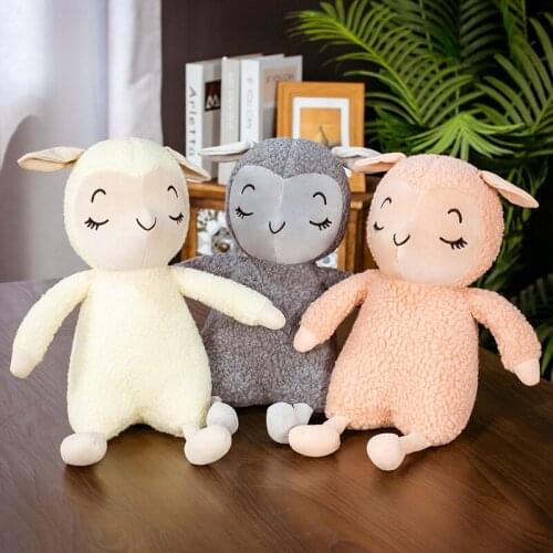 New Nordic Style Small Wool Plush Toy Lying Sheep Doll Doll Rag Doll Couple Hug Sheep Doll Baby Soothing Sleep Pillow