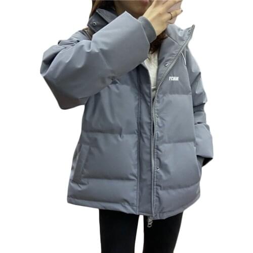 2021 New Winter Short Down Cotton Jacket Thick Warm Female Student Outerwear Womens Korean Casual Parka Overcoat Abrigo Mujer