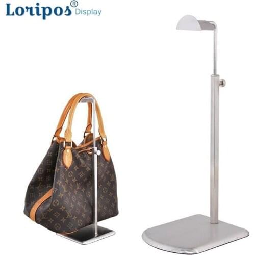 New Stainless Steel Hat Bag Hanging Display Rack Bag Display Stand Floor Landing Bag Shelf Window Display HandBag Display Holder