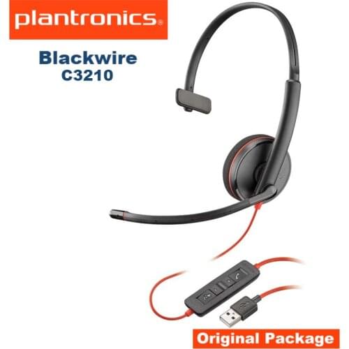 Plantronics Blackwire C3210 USB-A Headset, On-Ear Mono Headset, Wired PN: 209744-101 C3200 Series