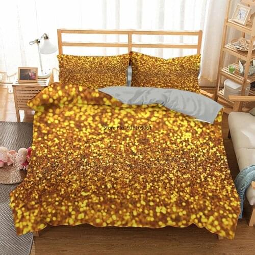 Red Pink Blue Gold Luxury 3D Bedding Set Romantic Wedding Valentines Gift for Her Duvet King Queen Size Double Bed Cover Hot