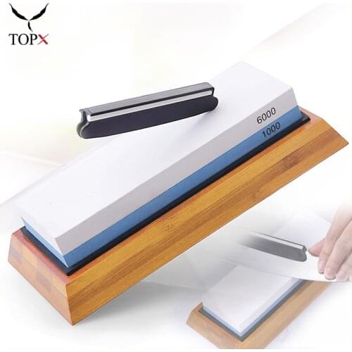 Knife Sharpener Whetstone Dual Side Girt Kitchen Sharpening Stone Grindstone Oilstone Honing Tool 1000 3000 8000 Set