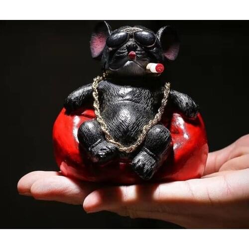 Car Bulldog Ornaments Domineering Sofa Dog Console Dashboard Animal Interior Supplies Accessories Car Decoration coche accesorio