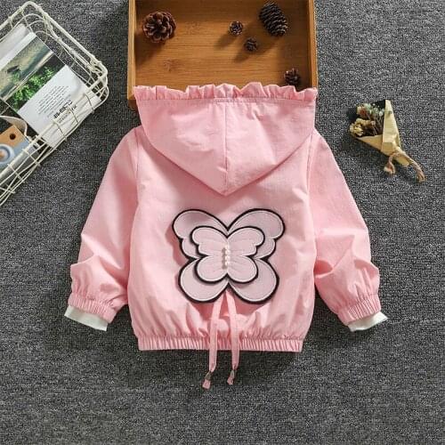 Spring Girls Coat New Fashion Beautiful Children Baby Jacket Jacket Little Girl Lovely Spring Fall Hooded Comfortable