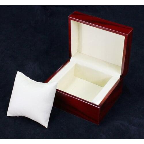1-digit Watch Storage Jewelry Box, Jewelry Packaging Box, Wooden Jewelry Display Box, Painted Red Wood Grain Watch Wooden Box