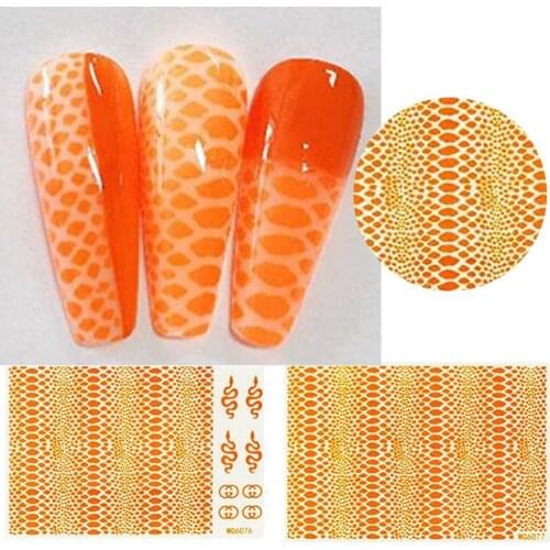 10Pcs/Set Serpentine Nail Stripe Sticker Gradient Effect DIY Ultra Thin 3D Stripe Snake Nails Stickers Manicure Decoration