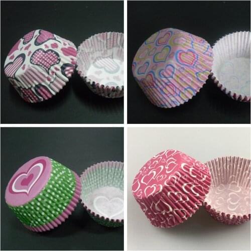 100X Valentines Day Cupcake Liners Heart Christmas Skull Halloween baking cup muffin case cup cake case wrapper mold decoration