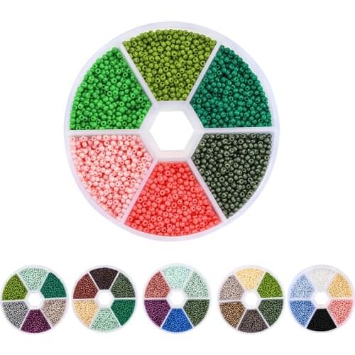 2mm Glass Seed Beads Box Set Charm Crystal Spacer Glass Beads For Jewelry Making Bracelets DIY Handmade Accessories Kit 4800pcs