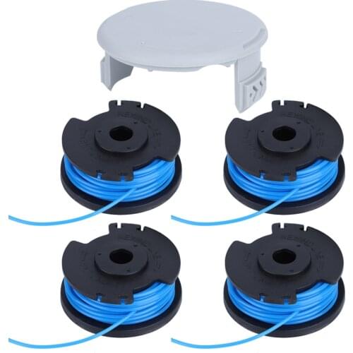 4Pcs Trimmer Lawn Mower Spool with Cover Replacement Accessories Fit for Ryobi AC14RL3A AC80RL3