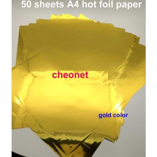 50 sheets A4 Hot Stamping Foil Paper Laminator Laminating Transfere on Elegance Laser Printer