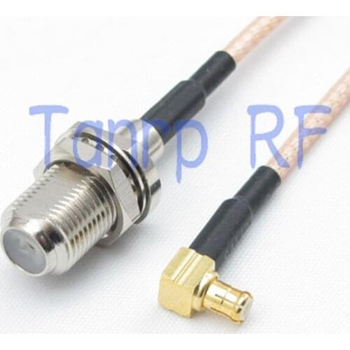 50CM Pigtail coaxial jumper cable RG316 extension cord 20in F female jack to MCX male right angle RF adapter connector