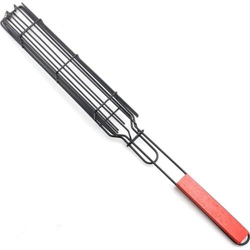 1pcs Grilling Basket Nonstick Kabob BBQ Grill Mesh Portable Fish Grilling Mesh Barbecue Basket BBQ Tools Kitchen Accessories