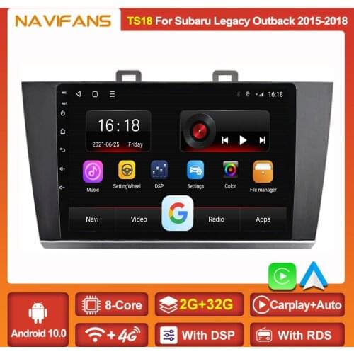Carplay 8Core 128G Android 11 Car Radio Multimedia Stereo For Subaru Outback Legacy 2015 2016 2017 2018 GPS Auto Audio RDS 4G BT