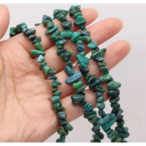 Natural Semi-precious Chip Beads Blue Crazy Agate 5-8mm Good Quality For DIY Necklace Earrings Accessories Gift Length 40cm