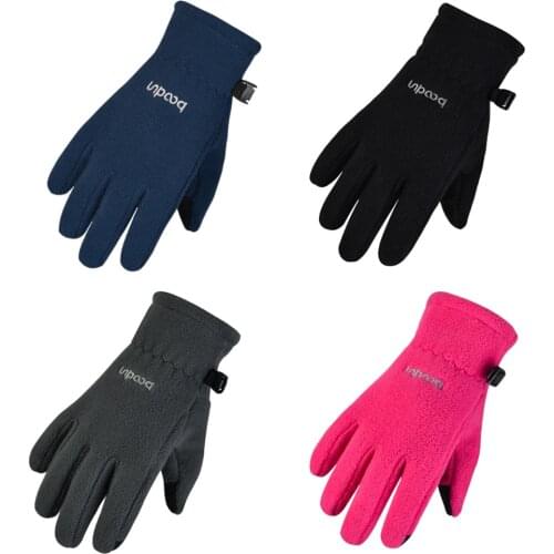 Children Cycling Bike Full Finger Gloves Winter Warm Touch Screen Gloves