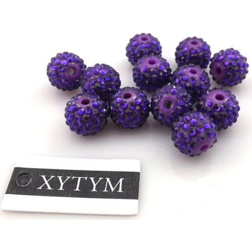Purple Resin Disco Ball Beads 10mm Jewelry DIY Findings 50pcs/Lot Free Shipping