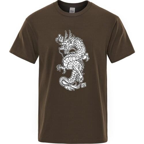 Dragon workshop Street Style Prints Tshirt Men Fashion Oversize T-Shirt Summer Breathable Tee Clothing Loose Fashion Casual Tops