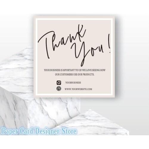 Customize Thank You Business Insert Cards Thank You Card For Small Businesses Customer Packaging Insert Cards Media Social Cards