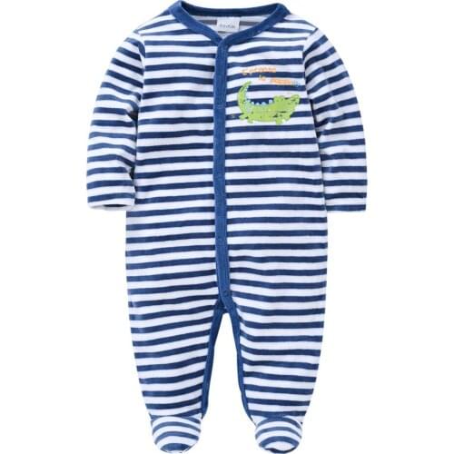 Kavkas Striped Baby Boy Clothes Long Sleeve Cotton Rompers Newborn roupa de bebe Fleece Jumpsuit Infant Clothing